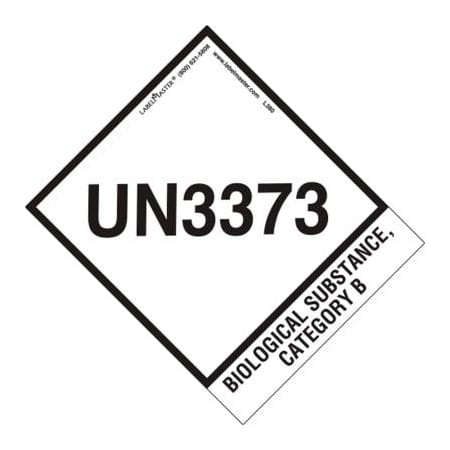 American Labelmark Co LabelMaster "UN3373 Biological Substance Category B" Labels, 4"L x 4-3/4"W, White, Roll of 500 L380